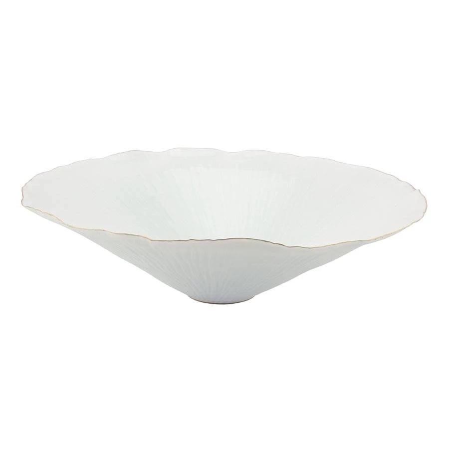 Scully & Scully Raynaud Plisse Gold Filet Large Bowl 3 Scully & Scully Raynaud Plisse Gold Filet Large Bowl