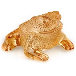 Lalique Toad, Gold Luster