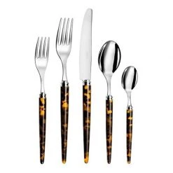 Capdeco Tang Tortoise Stainless Steel 5-Piece Place Setting