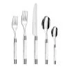 Capdeco Conty White Stainless Steel Five-Piece Place Setting