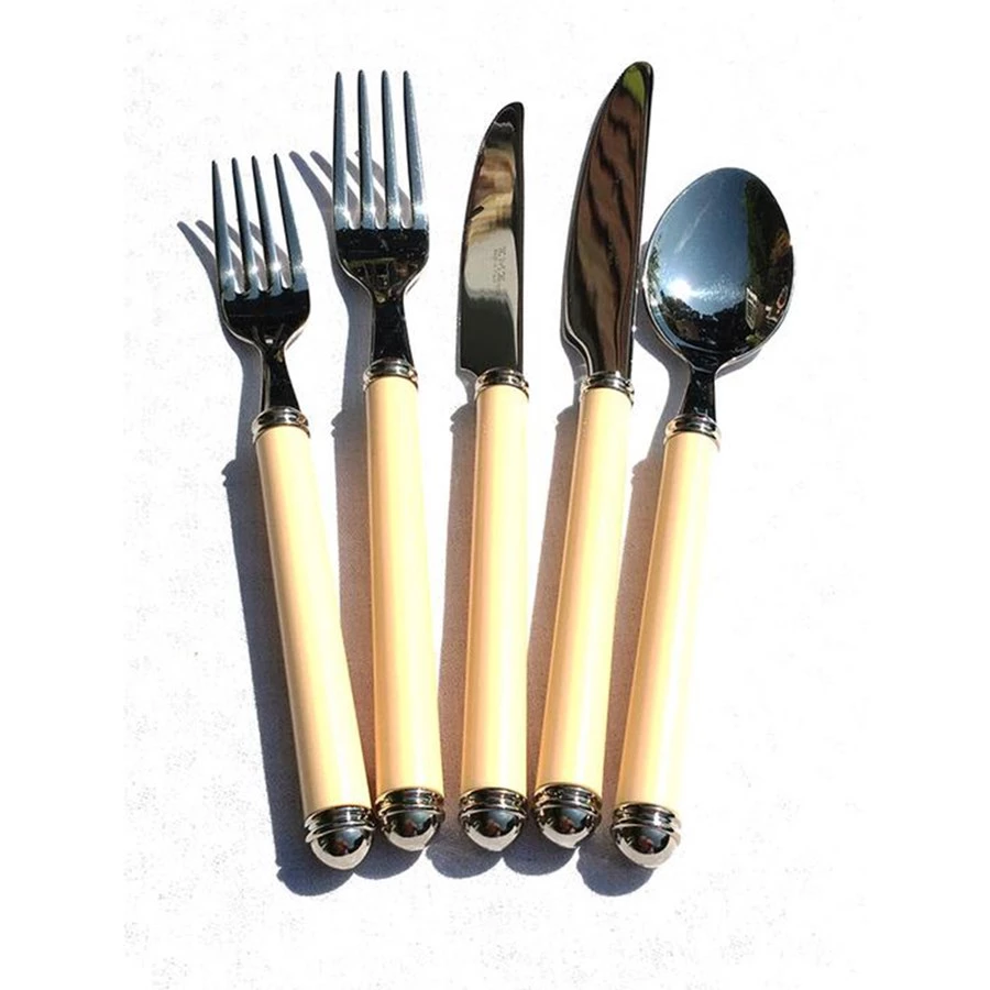 Scully & Scully Ivory Handled Stainless Steel Flatware 3 Scully & Scully Ivory Handled Stainless Steel Flatware