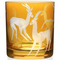 Scully & Scully Artel Safari Double Old Fashioned In Amber -Tabletop Shop unnamed file 125