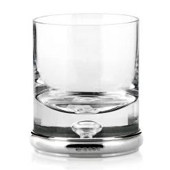 Scully & Scully Sterling Hallmarked Silver & Crystal Double Old Fashioned