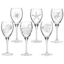 Scully & Scully Artel Sea Life Wine Glasses