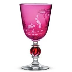Scully & Scully American Animals Crystal Wine Goblets, Ruby -Tabletop Shop unnamed file 1313