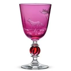 Scully & Scully American Animals Crystal Wine Goblets, Ruby -Tabletop Shop unnamed file 1314