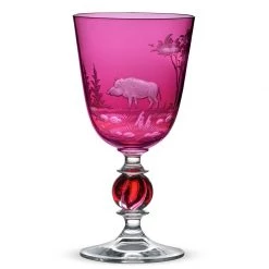 Scully & Scully American Animals Crystal Wine Goblets, Ruby -Tabletop Shop unnamed file 1316