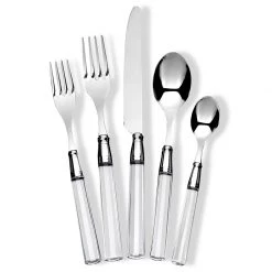 Capdeco Doric Clear Stainless Steel Flatware