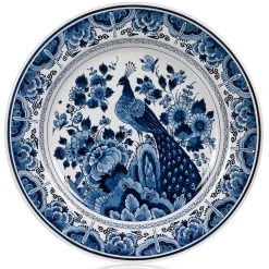 Royal Delft Blue Peacock Plate