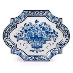 Royal Delft Blue Flower Basket Plate