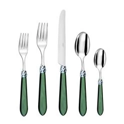 Capdeco Diana Emerald Stainless Steel 5-Piece Place Setting