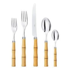 Capdeco Byblos Natural Stainless Steel 5-Piece Place Setting
