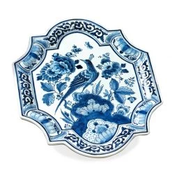 Royal Delft Blue Peacock Vertical Plate