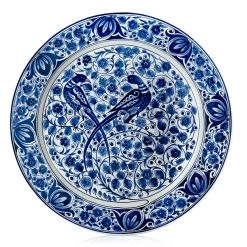 Royal Delft Blue Peacocks Plate