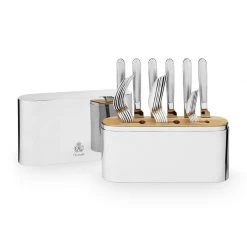 Christofle Concorde Stainless Steel 24- Piece Flatware Set