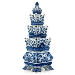 Royal Delft Blue Tulips Pyramid Table Piece