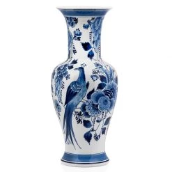 Royal Delft Blue Peacock Bud Vase