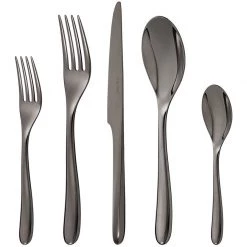 Christofle L'Ame Black Stainless Steel 5-Piece Place Setting