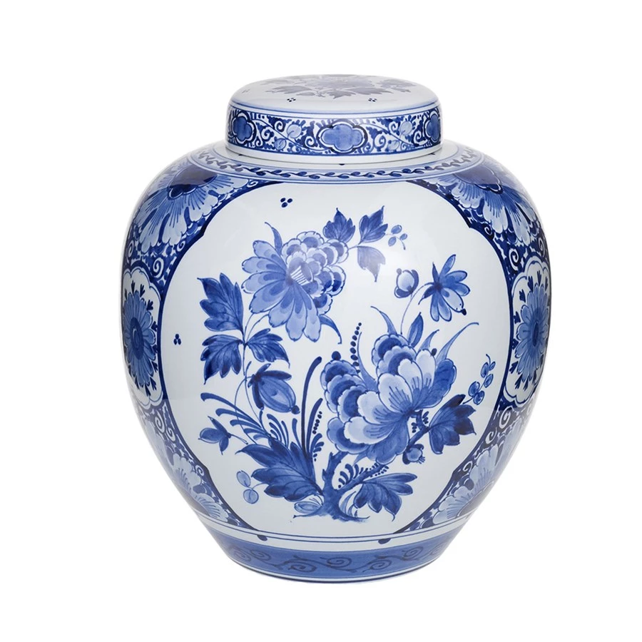 Royal Delft Blue Jar With Lid 3 Royal Delft Blue Jar With Lid