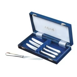 Scully & Scully Rattail Tea Or Fruit Knives Set Of 4