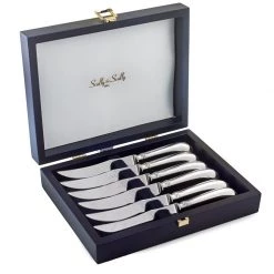Scully & Scully Pistol Handle Steak Knives, Set Of Six