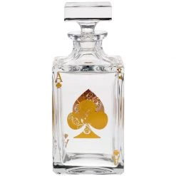 Vista Alegre Crystal Poker Whisky Decanter