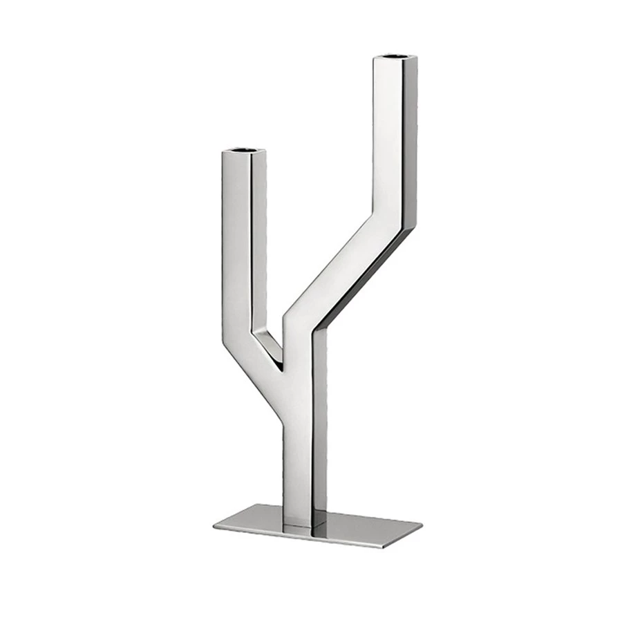 Christofle Arborescence Stainless Steel Candelabra 3 Christofle Arborescence Stainless Steel Candelabra