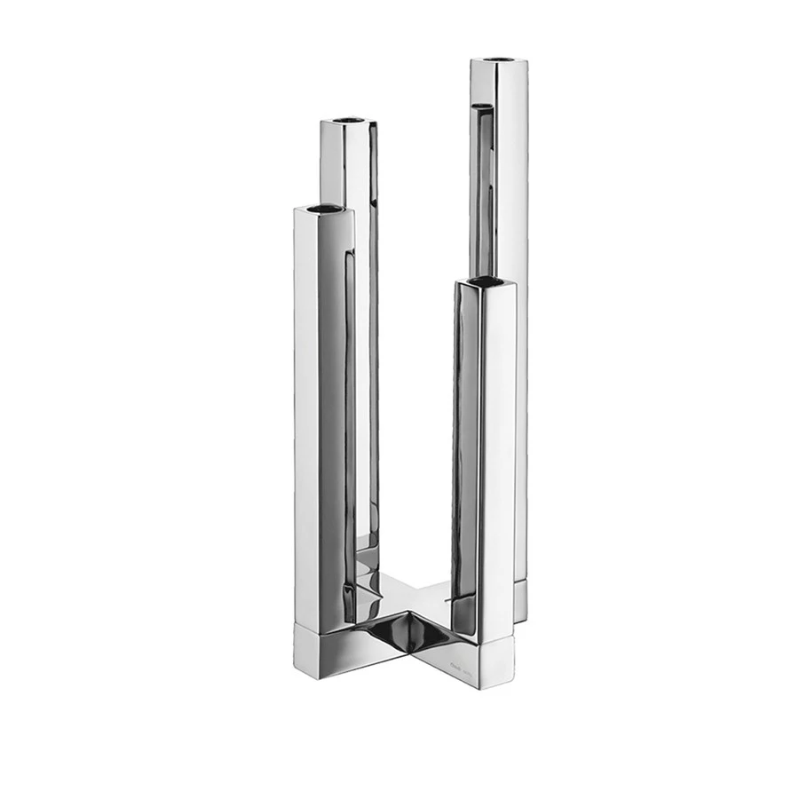 Christofle Arborescence Stainless Steel Candelabra 4 Christofle Arborescence Stainless Steel Candelabra - Image 2