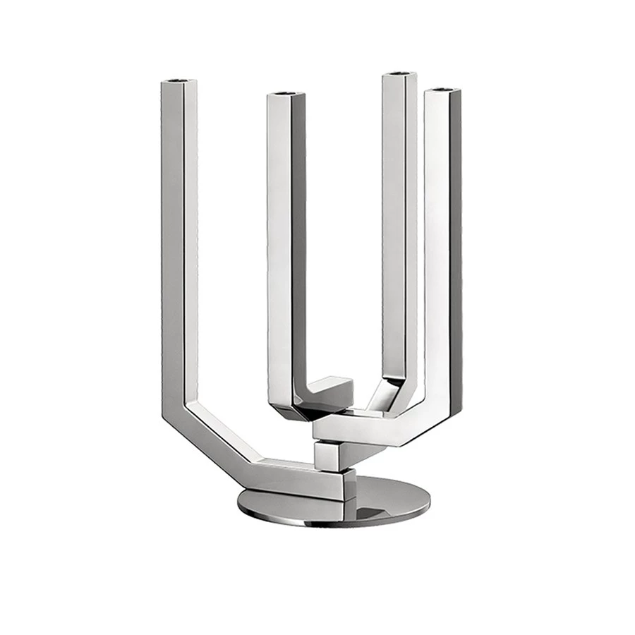 Christofle Arborescence Stainless Steel Candelabra 5 Christofle Arborescence Stainless Steel Candelabra - Image 3