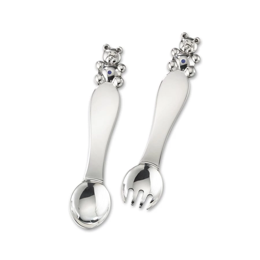 Buccellati Bubu Baby Sterling Silver And Blue Sapphire Set 4 Buccellati Bubu Baby Sterling Silver And Blue Sapphire Set - Image 2