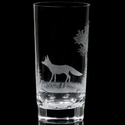 Queen Lace Crystal Medium Highball, American Wildlife