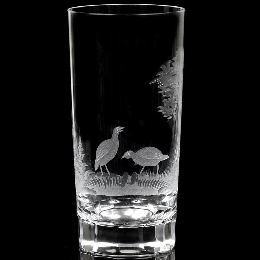 Queen Lace Crystal Medium Highball, American Wildlife 4 Queen Lace Crystal Medium Highball, American Wildlife - Image 2