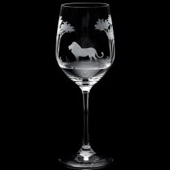 Queen Lace Crystal Vino Grande Water Glass, African Wildlife -Tabletop Shop unnamed file 2052