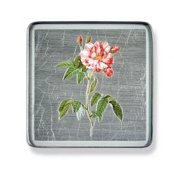 Scully & Scully Flower Square Glass Coasters