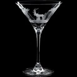 Queen Lace Crystal Vino Grande Martini Glass, African Wildlife -Tabletop Shop unnamed file 2103