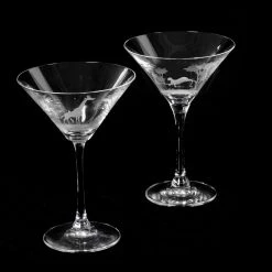 Queen Lace Crystal Vino Grande Martini Glass, African Wildlife -Tabletop Shop unnamed file 2106