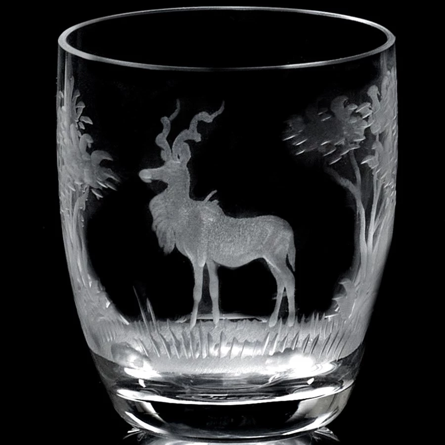 Queen Lace Crystal Liqueur / Shot Glass, African Wildlife 6 Queen Lace Crystal Liqueur / Shot Glass, African Wildlife - Image 4