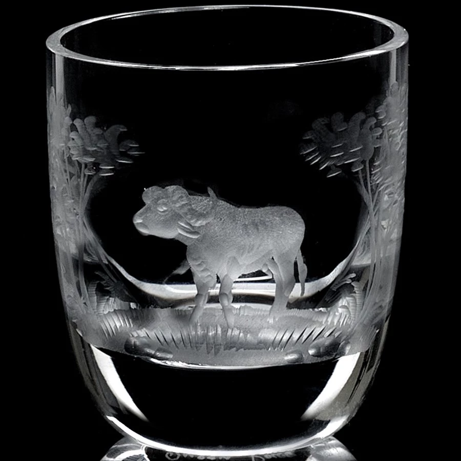 Queen Lace Crystal Liqueur / Shot Glass, African Wildlife 7 Queen Lace Crystal Liqueur / Shot Glass, African Wildlife - Image 5