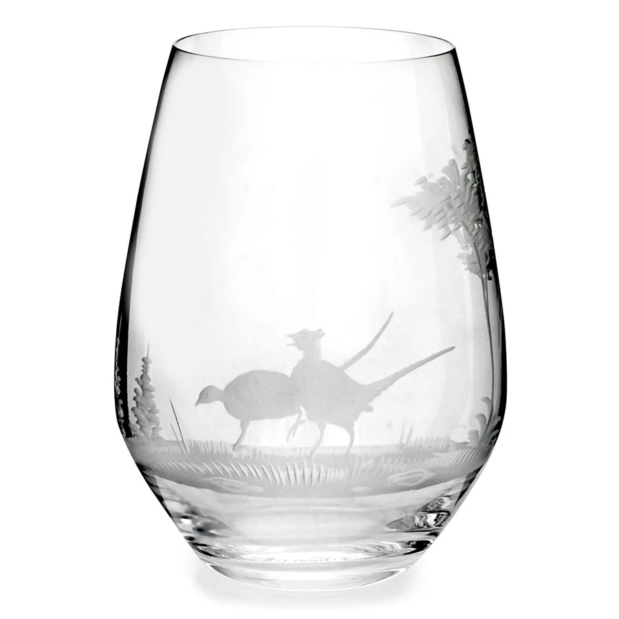 Queen Lace Crystal Stemless Wine Glass, American Wildlife 5 Queen Lace Crystal Stemless Wine Glass, American Wildlife - Image 3