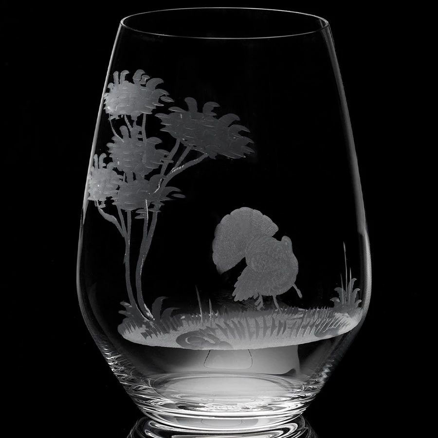 Queen Lace Crystal Stemless Wine Glass, American Wildlife 6 Queen Lace Crystal Stemless Wine Glass, American Wildlife - Image 4
