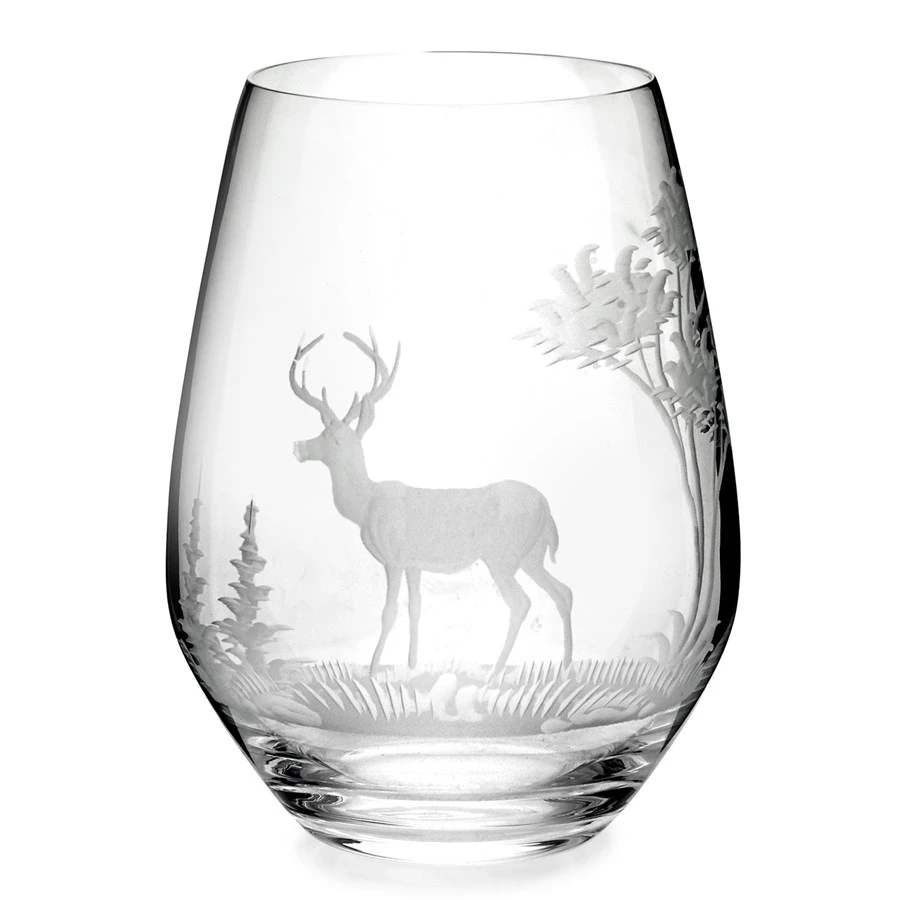 Queen Lace Crystal Stemless Wine Glass, American Wildlife 10 Queen Lace Crystal Stemless Wine Glass, American Wildlife - Image 8