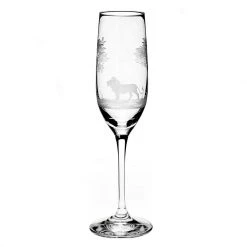 Queen Lace Crystal Vino Grande Champagne Flute, African Wildlife -Tabletop Shop unnamed file 2145