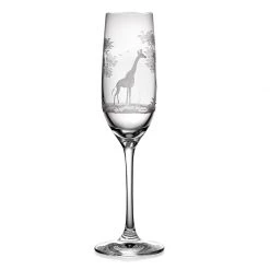 Queen Lace Crystal Vino Grande Champagne Flute, African Wildlife -Tabletop Shop unnamed file 2146