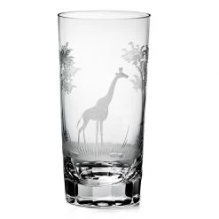 Queen Lace Crystal Medium Highball, African Wildlife -Tabletop Shop unnamed file 2159