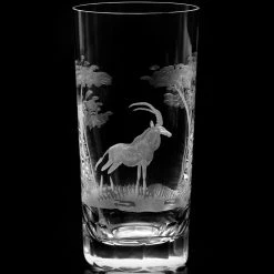 Queen Lace Crystal Medium Highball, African Wildlife -Tabletop Shop unnamed file 2160