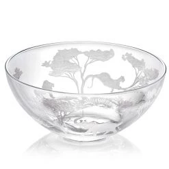 Queen Lace Crystal Big 5 African Safari Bowl