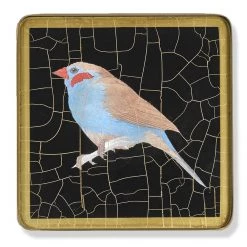 Scully & Scully Songbirds Square Glass Coasters