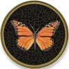 Scully & Scully Butterfly Black Round Glass Coasters -Tabletop Shop unnamed file 2184