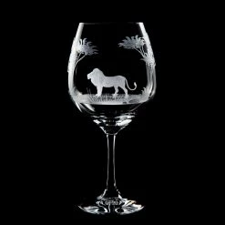 Queen Lace Crystal Vino Grande Burgundy Glass, African Wildlife 13 Queen Lace Crystal Vino Grande Burgundy Glass, African Wildlife -Tabletop Shop unnamed file 2185