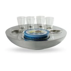 Ercuis Transat Silverplated Caviar & Vodka Set For 6